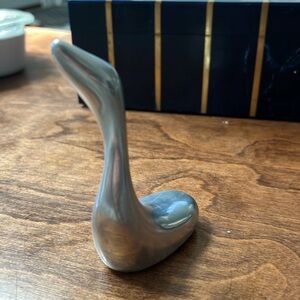Vintage Hoselton Aluminum Swan Sculpture Figurine signed